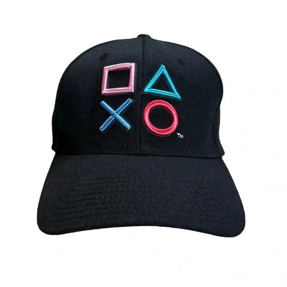 Sony PlayStation Button Symbol OSFM Elastic Fitted Hat - Picture 2 of 8